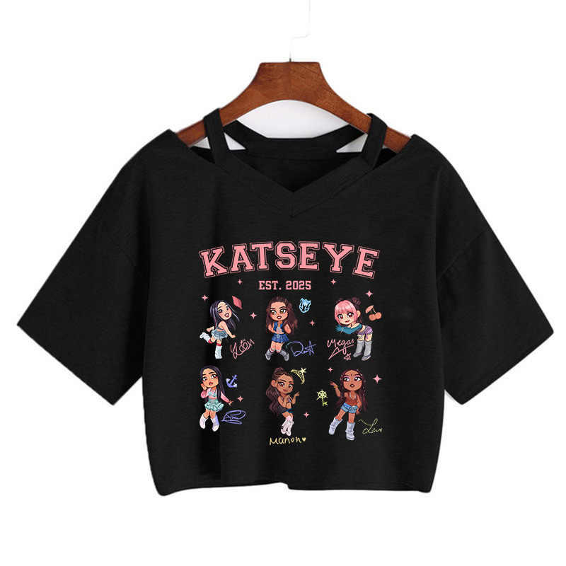 T-shirt court sexy à imprimé œil de chat pour femmes, style gothique Y2k, t-shirt court de style coréen, t-shirt graphique vintage, vêtements pour femmes