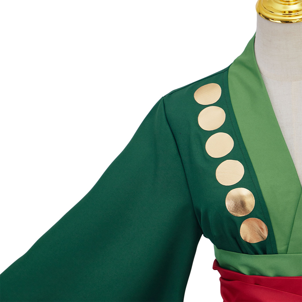 Roronoa Cosplay Costume Halloween Kimono robes tenues une pièce Anime Robe cape ceinture Costume complet tenue pour femme