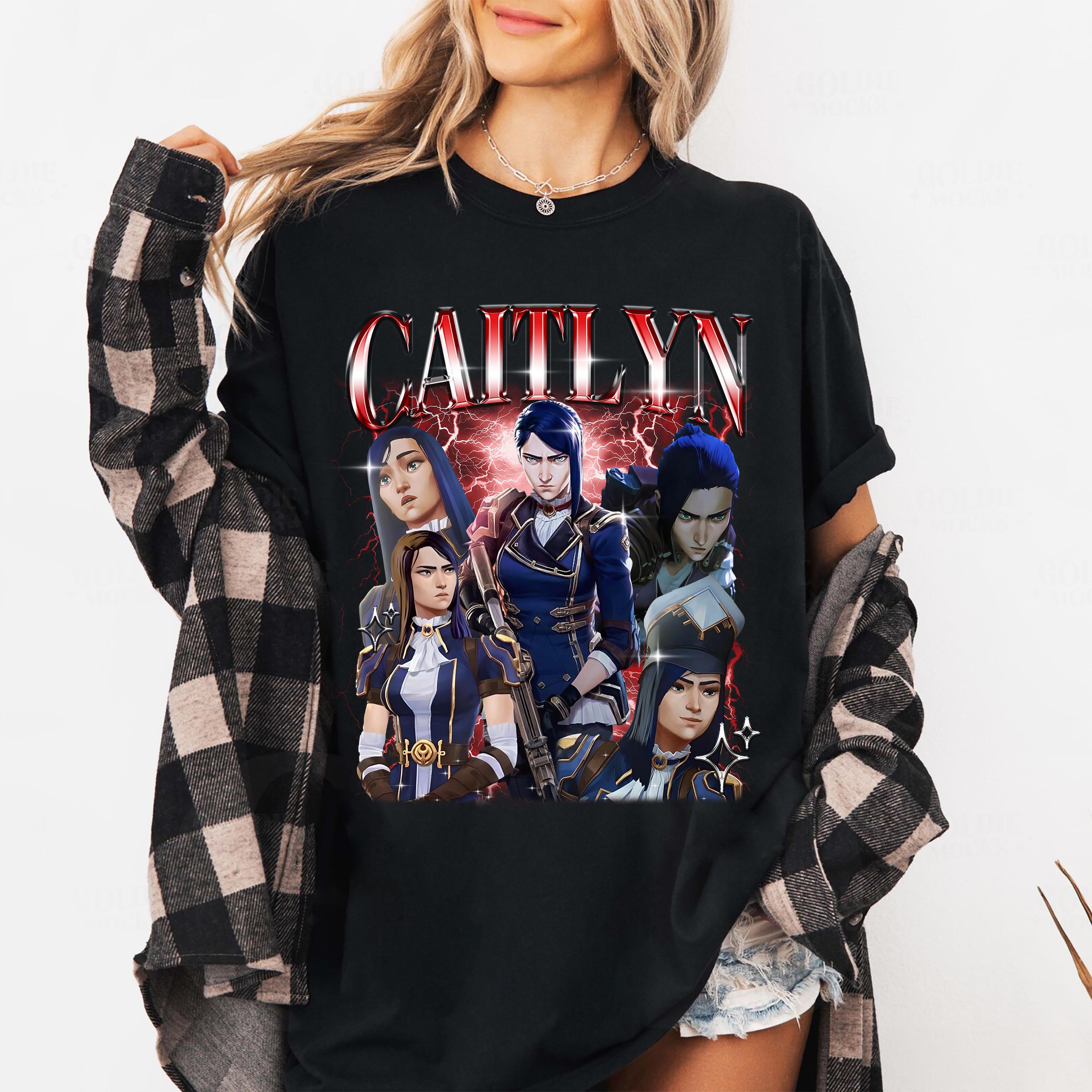 T-shirt Caitlyn Arcane Kiramman Tee Merch années 90, mode unisexe, coton, coupe ample, style Harajuku, vêtements d'été, streetwear