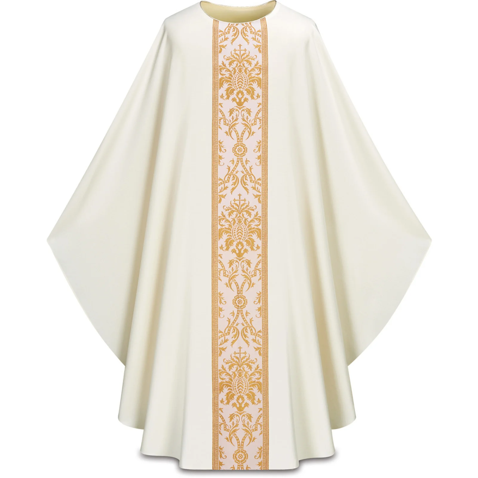 Robe de Prêtre Religieuse d'Halloween, Costume de Cosplay, Chasuble Vintage Ample, Cape de Fête pour Adulte