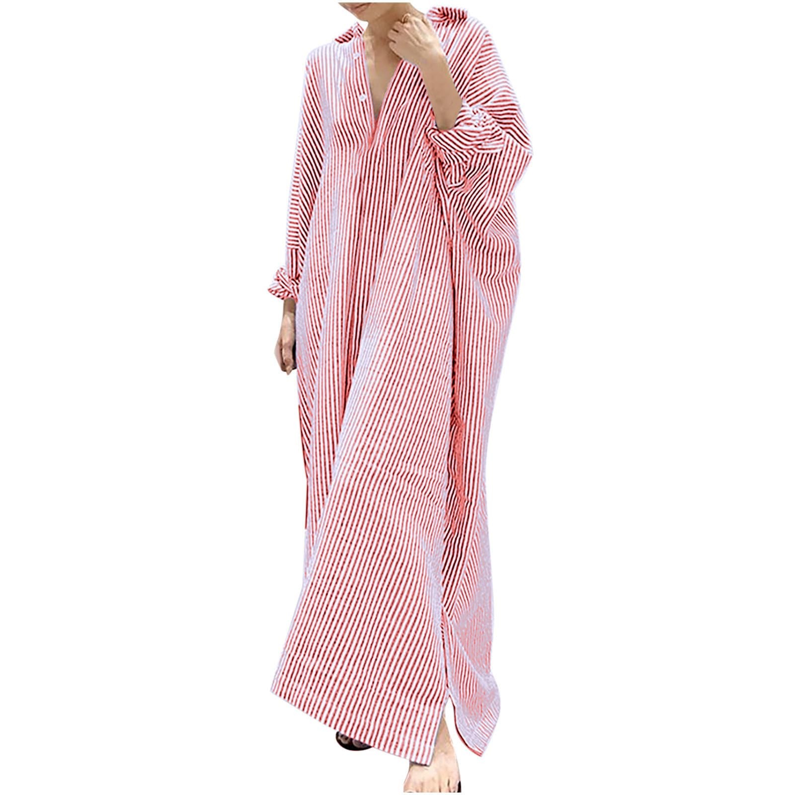 Robe d'été en coton à rayures pour femmes, tenues élégantes, chemise décontractée, robes Maxi, robes pour occasions formelles, robe éducative 138