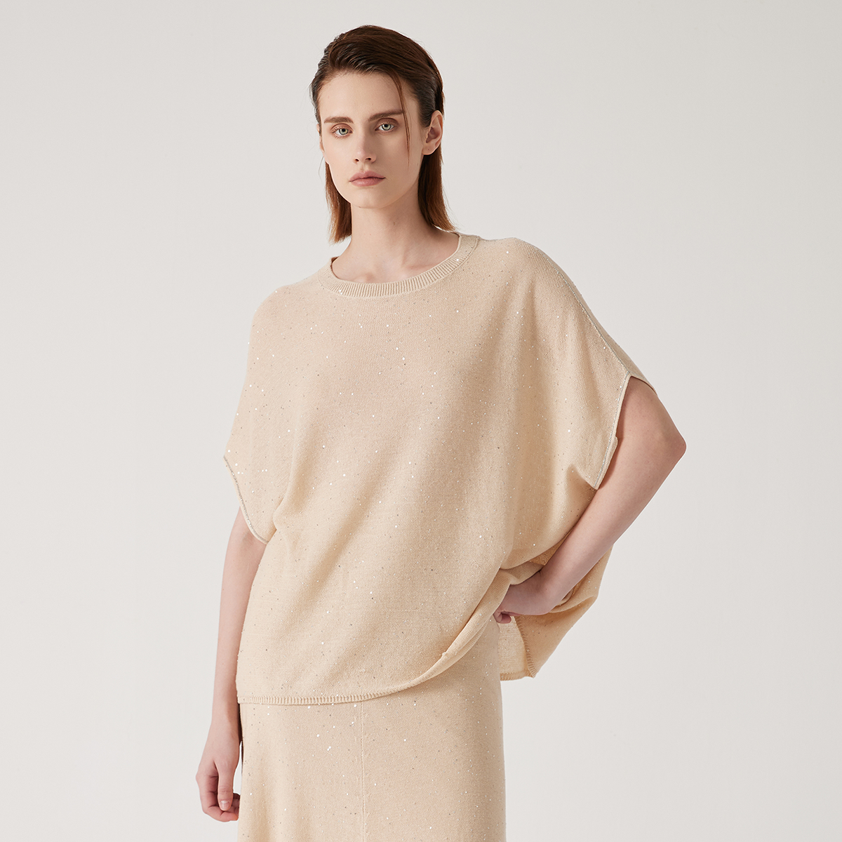 BC1155 En stock, vêtements de marque de luxe pour femmes, pull en tricot ample d'été, pull en lin et soie, pulls grande taille