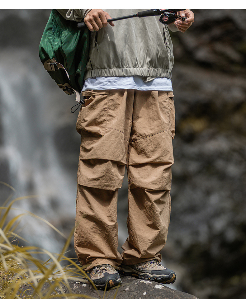 Salopette de Style coréen pour hommes, mode japonaise rétro, pantalon tactique décontracté, multi-poches, Parachute, pantalons décontractés