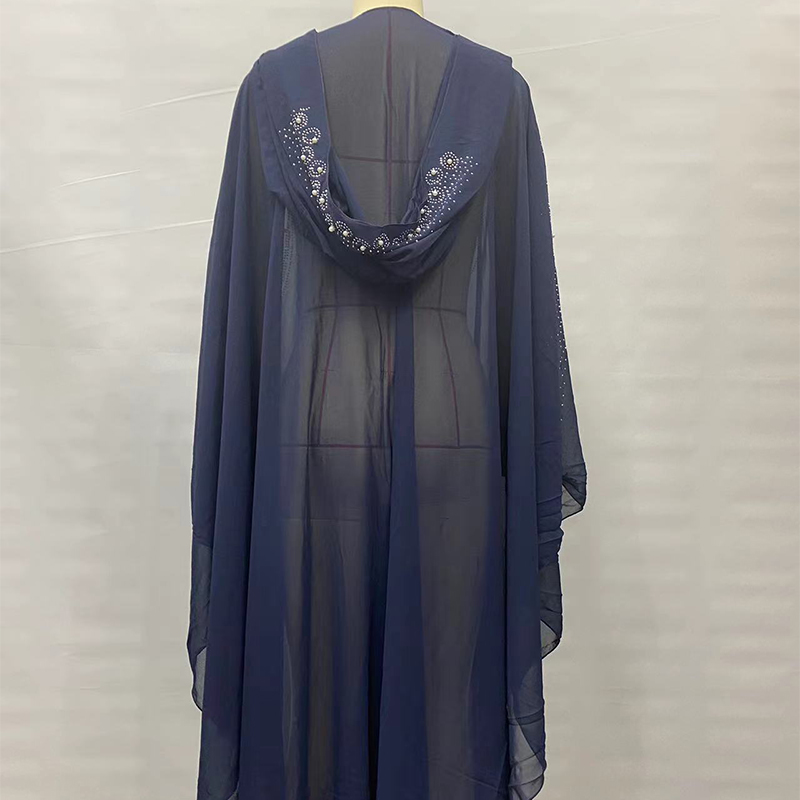Moyen-Orient afrique chaud musulman longue Robe Vintage diamant perle épaule couverture à capuche cape Robe manches chauve-souris femmes Robe nouveau