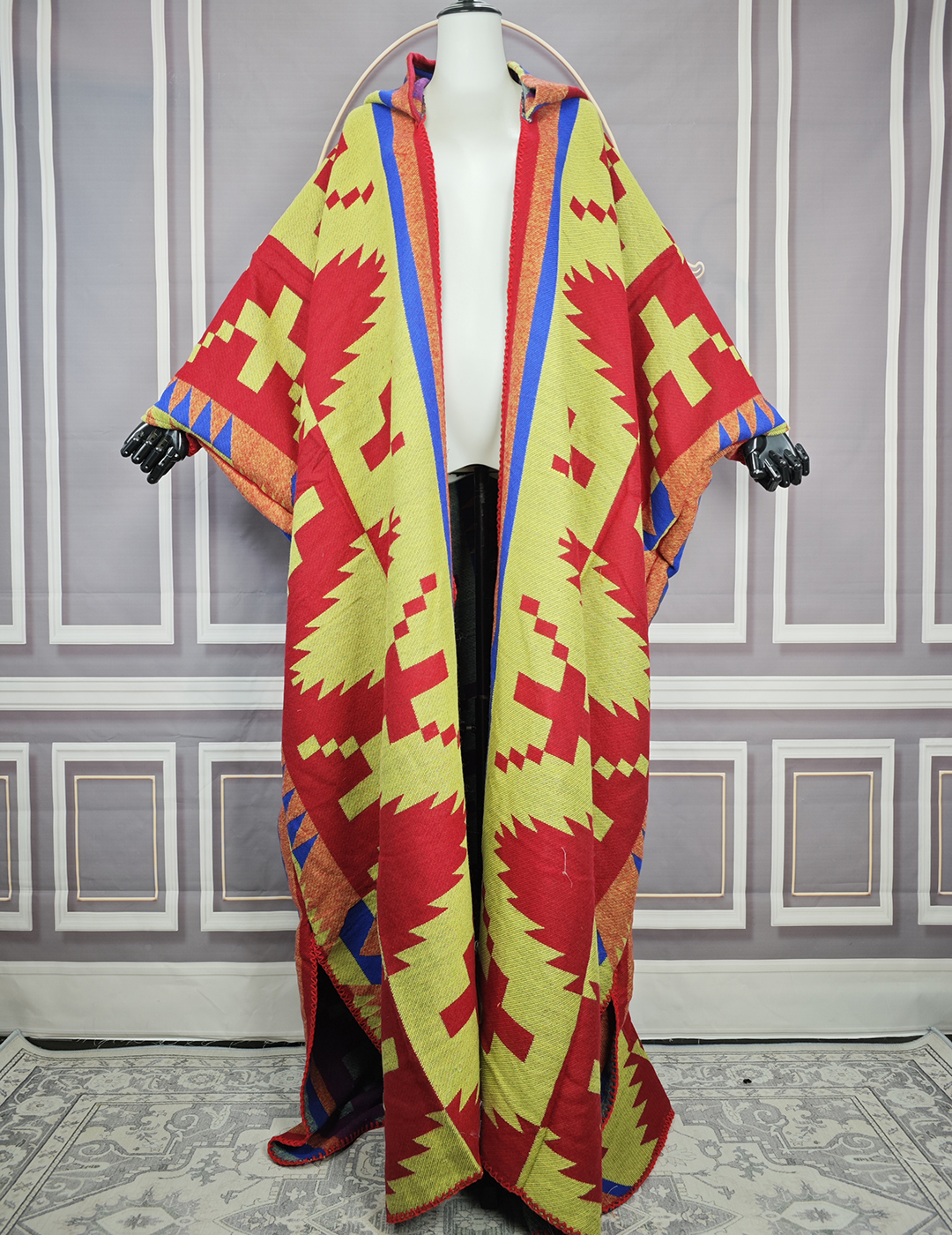 Poncho à capuche pour femmes africaines, mode hiver, ouvert sur le devant, dame musulmane, décontracté, chaud, Streetwear, longs Cardigans pour les vacances