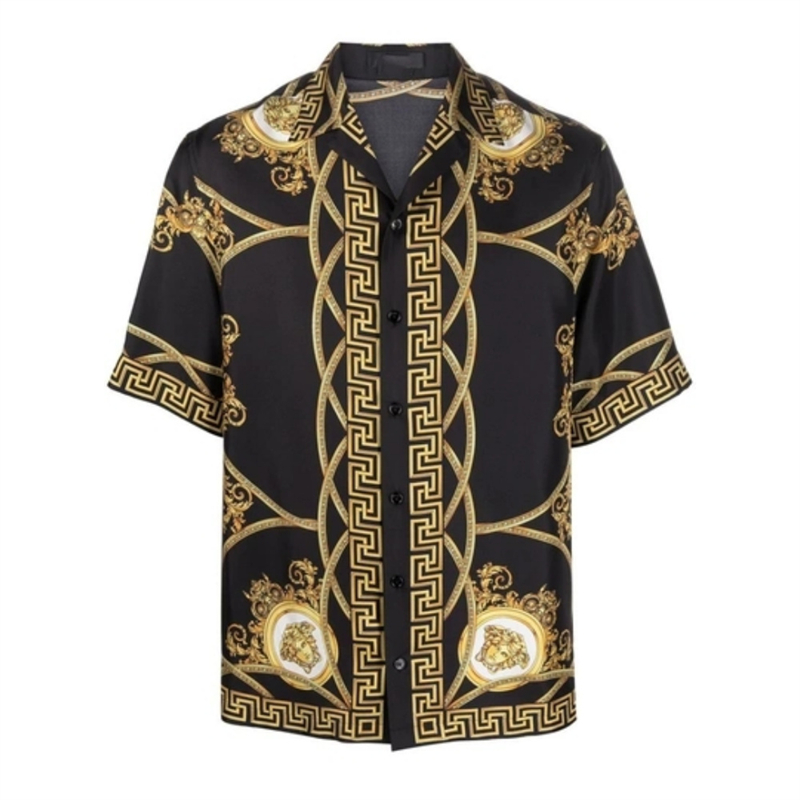 Chemises Real Betis tendance pour hommes, imprimées en 3D, style Moyen-Orient, Islam, décontractées, à col et boutons, coupe oversize, pour l'été