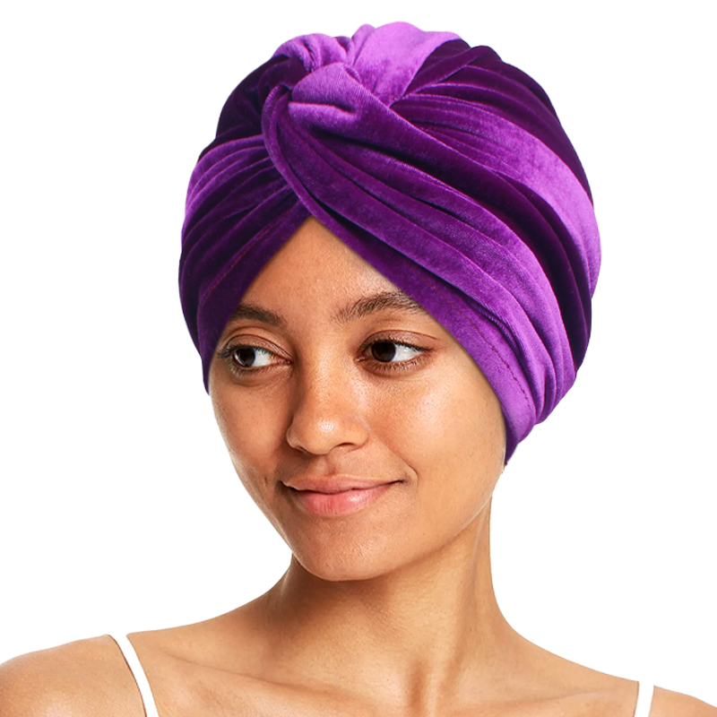 Nouveau femmes musulmanes velours Turban chapeau doux extensible croix torsion casquette Bandana bandeau chimio bonnet écharpe islamique tête enveloppement
