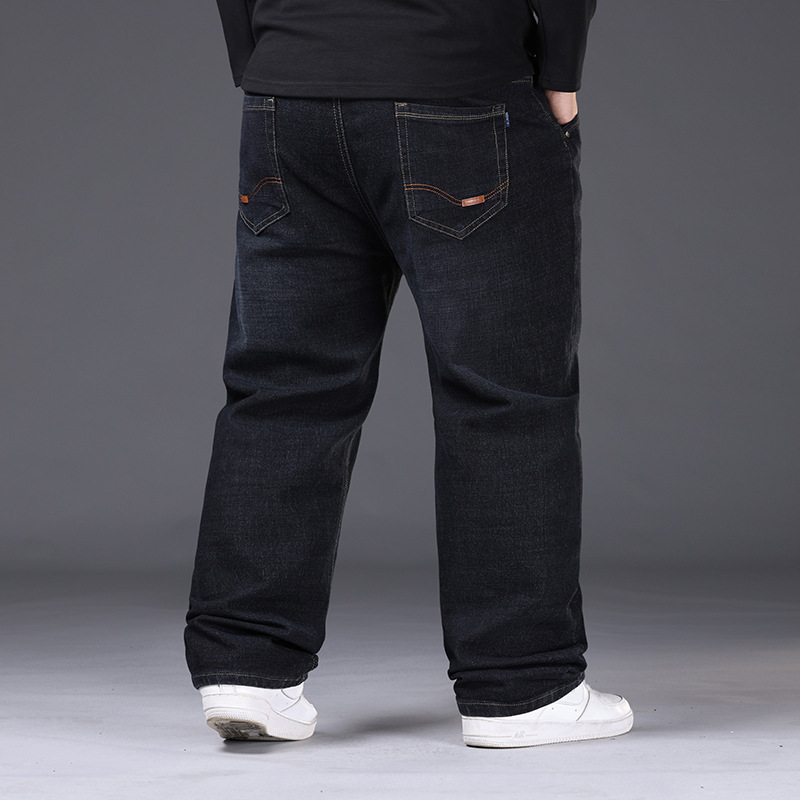 Jean Homme grande taille 42-50 tissu Denim haute élasticité Pantalon grande taille pour 45-150 kg jean Hombre jambe large Jean Pantalon Homme
