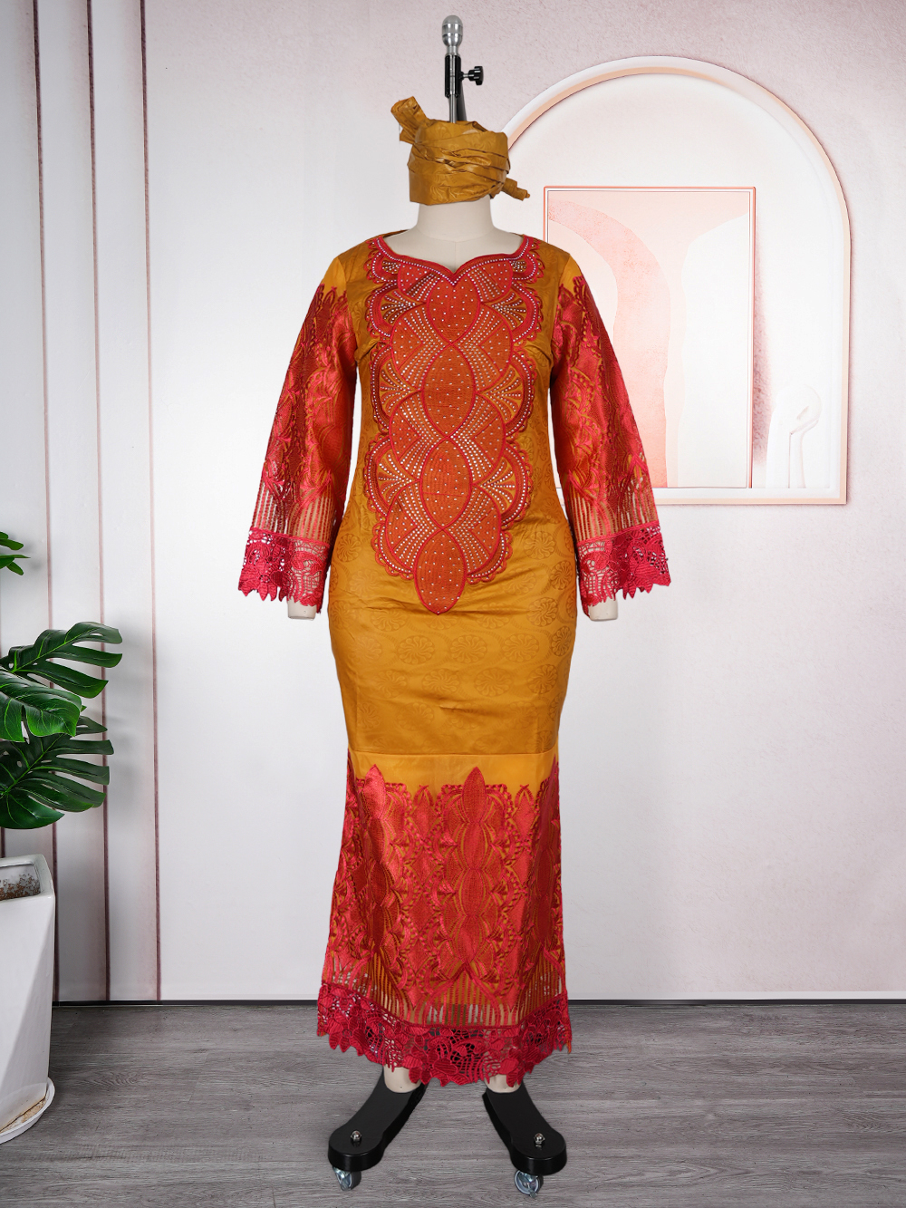 Robes longues de soirée africaines grande taille pour femmes 2026 – Nouvelle robe de luxe brodée Bazin élégante pour mariage musulman turc