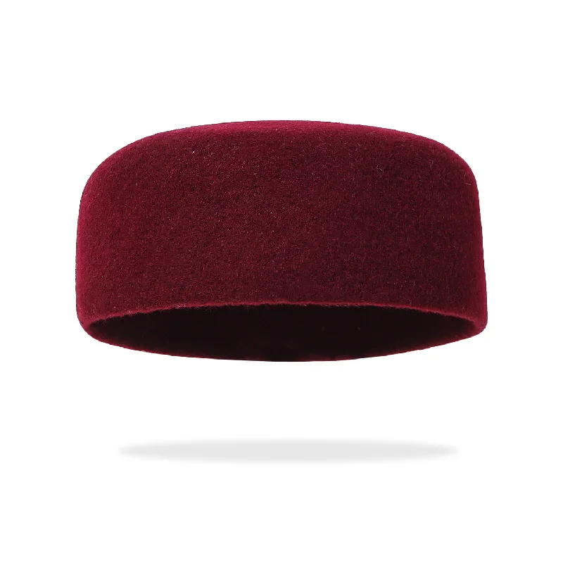 Chapeaux musulmans pour hommes, bérets rouges et noirs, en vraie laine, couvre-chef élégant, Hijabs islamiques, fête de danse, casquettes de prière en plein air, chapeau africain