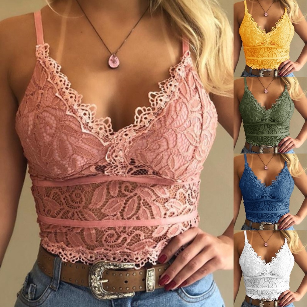 Débardeur à bretelles en dentelle pour femmes, vêtements pour femmes européennes et américaines, perspective sexy, sous-vêtements à la mode, 2023