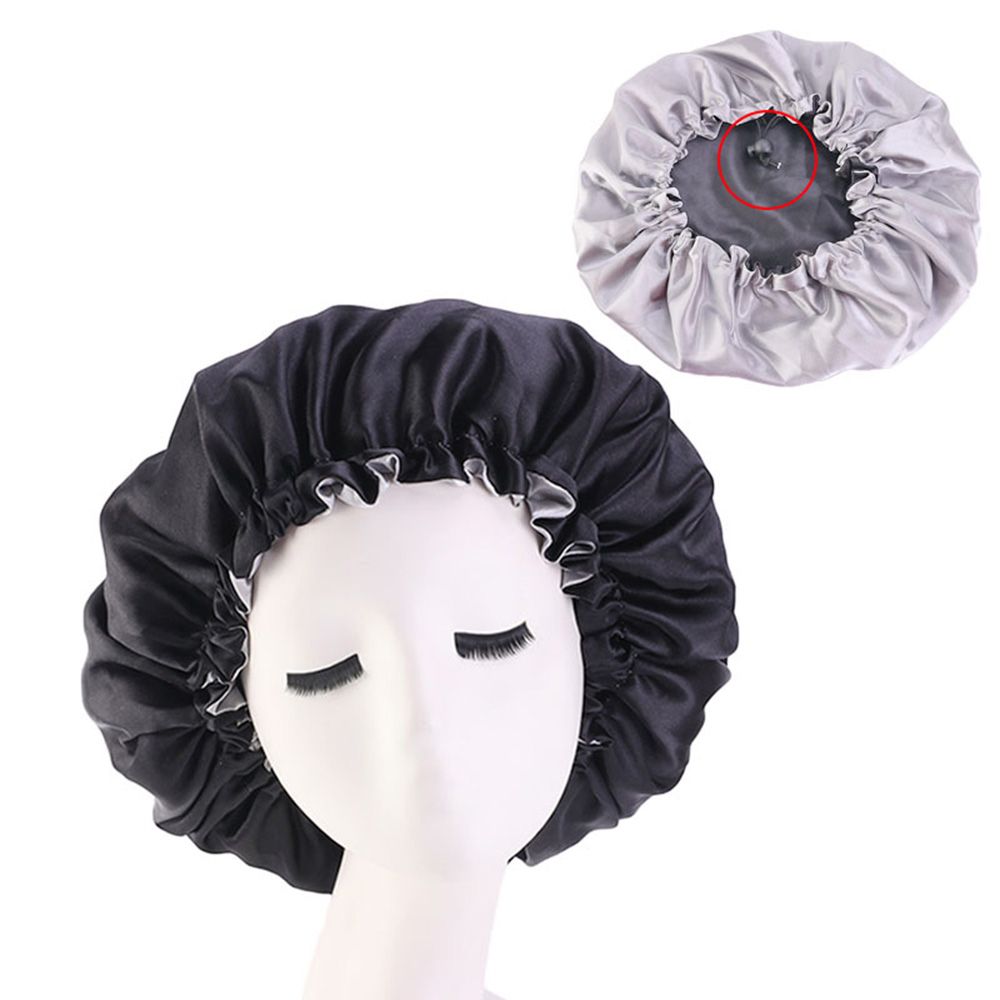 Accessoires de coiffure réversibles Double couche, chapeau de sommeil de nuit, casquettes de chimio, Bonnet en Satin, chapeaux enveloppants