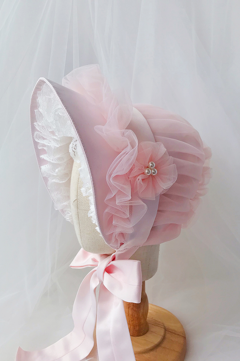 Bonnet élégant Vintage Lolita victorien dentelle volants chapeau Cosplay accessoires