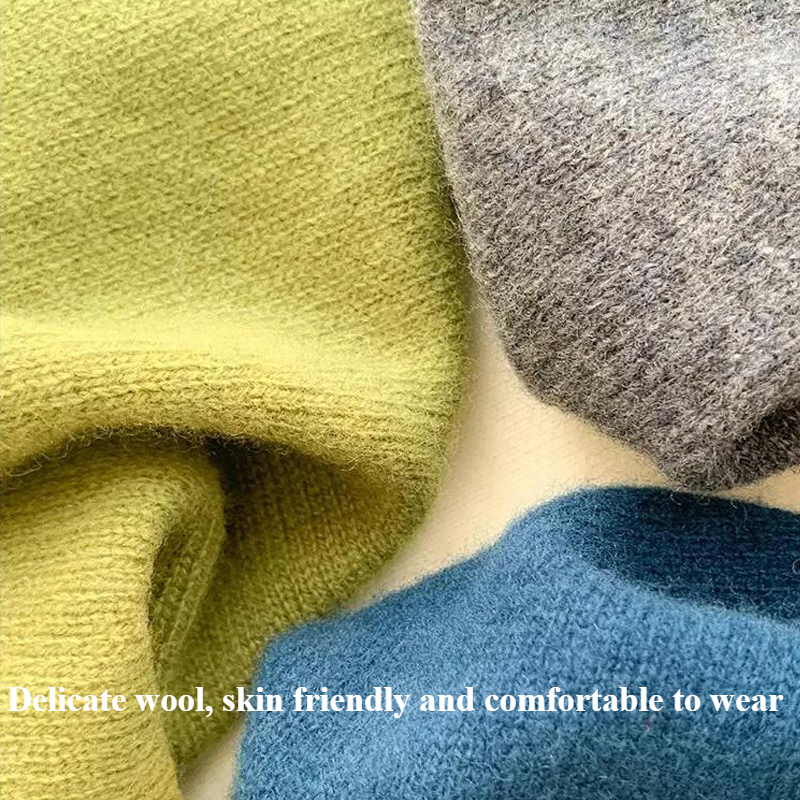 Écharpe triangulaire tricotée en laine de Niche de Style coréen britannique pour femmes, foulard tricoté, écharpe tricotée chaude multifonctionnelle