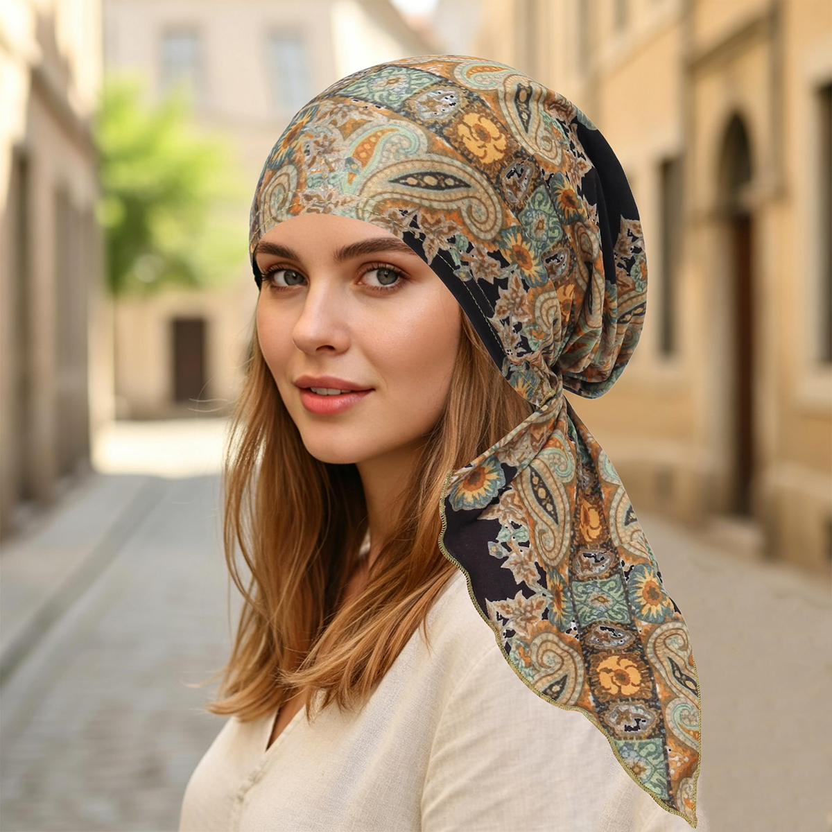 Hijabs, bandanas, bonnets, turbans et couvre-chefs pour femmes et jeunes filles, adaptés à la perte de cheveux et à la chimiothérapie, style champêtre