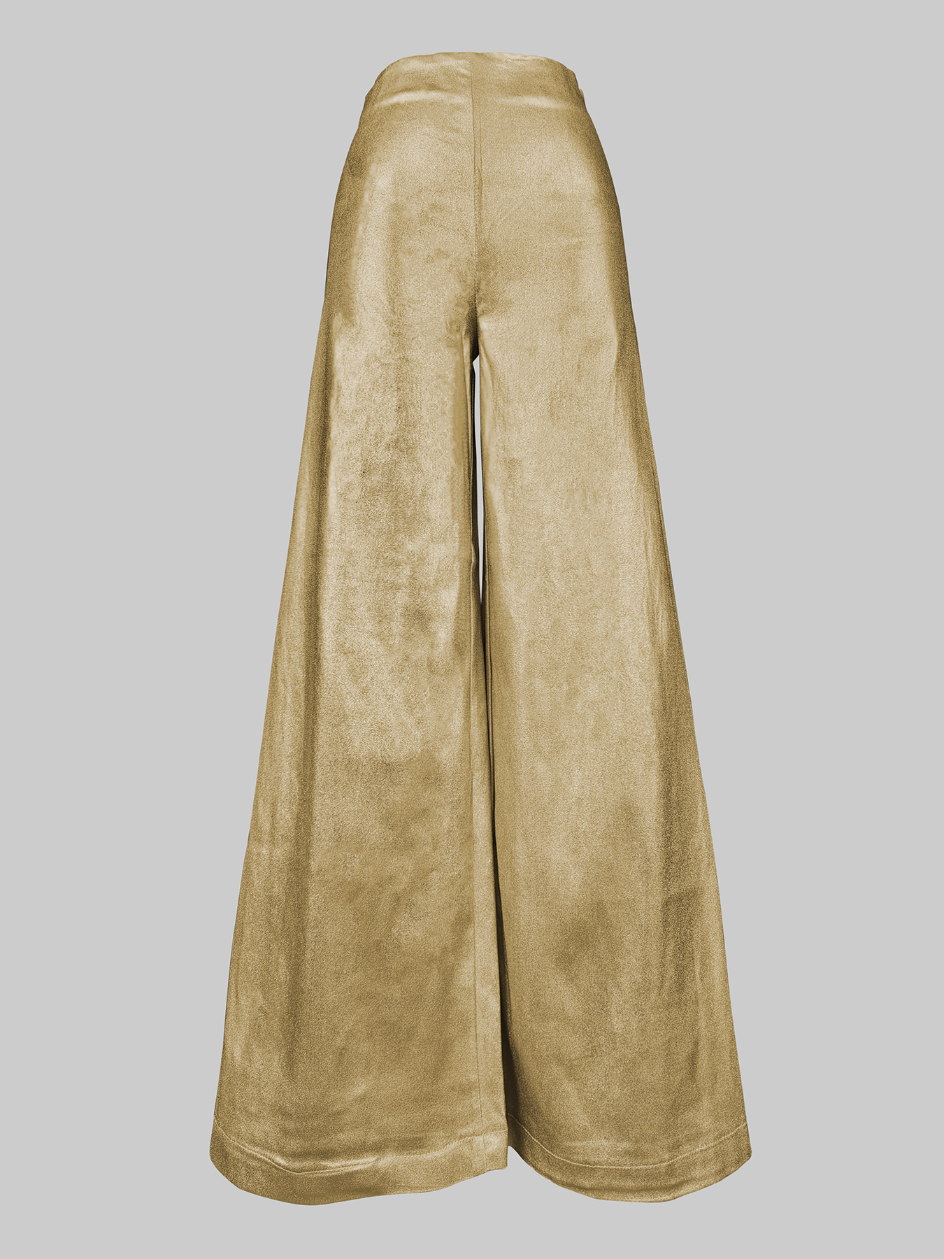 Pantalon de fête élégant pour femmes, couleur unie, taille haute, ligne a, jambes larges, fermeture éclair, pleine longueur, pantalons décontractés