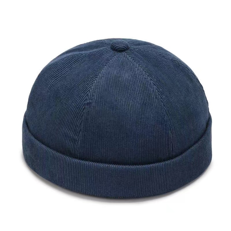 Mowen's bonnet en velours côtelé Version coréenne chapeau de rue bonnet Melon peau casquettes mode polyvalent réglable Guppi Hip Hop chapeau