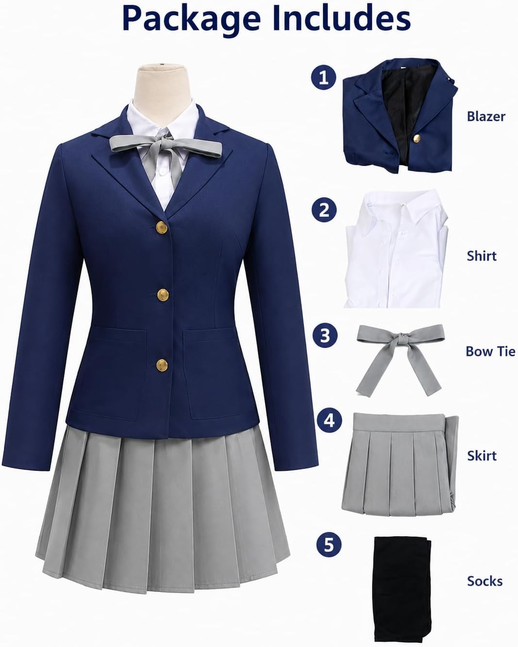 Costume de Cosplay Anime K-ON Hirasawa Yui, uniforme scolaire pour filles, robe JK, tenue de fête d'halloween