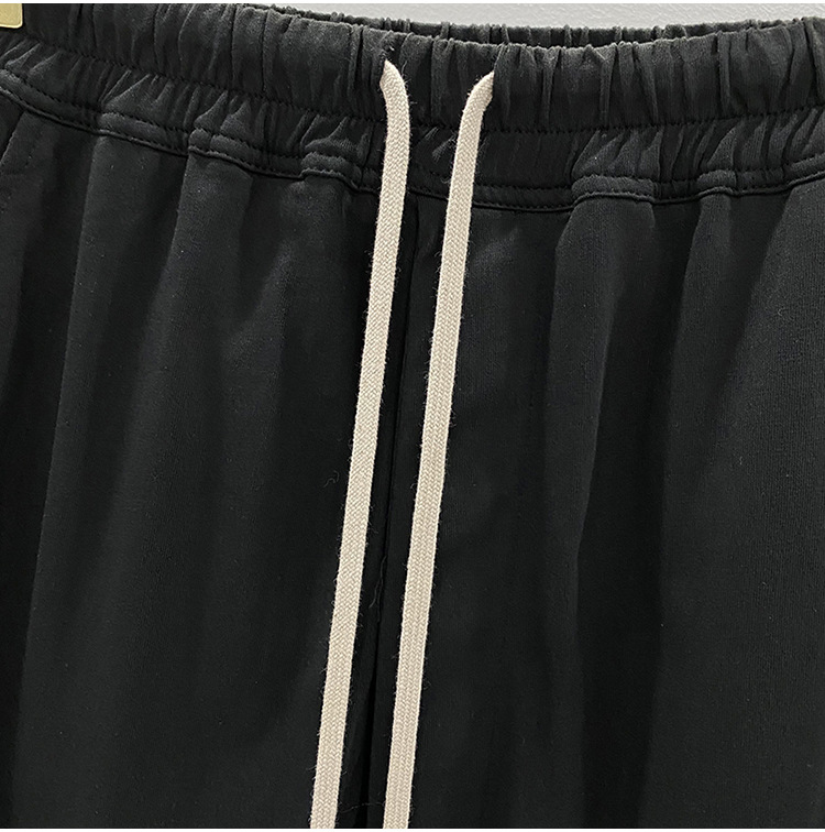 Pantalon Harem Décontracté en Coton pour Homme, Style Gothique, Vêtement Masculin, Pantalon de Survêtement d'Été, Pantalon Longueur Mollet pour Femme, Pantalon Noir Ample Taille XL
