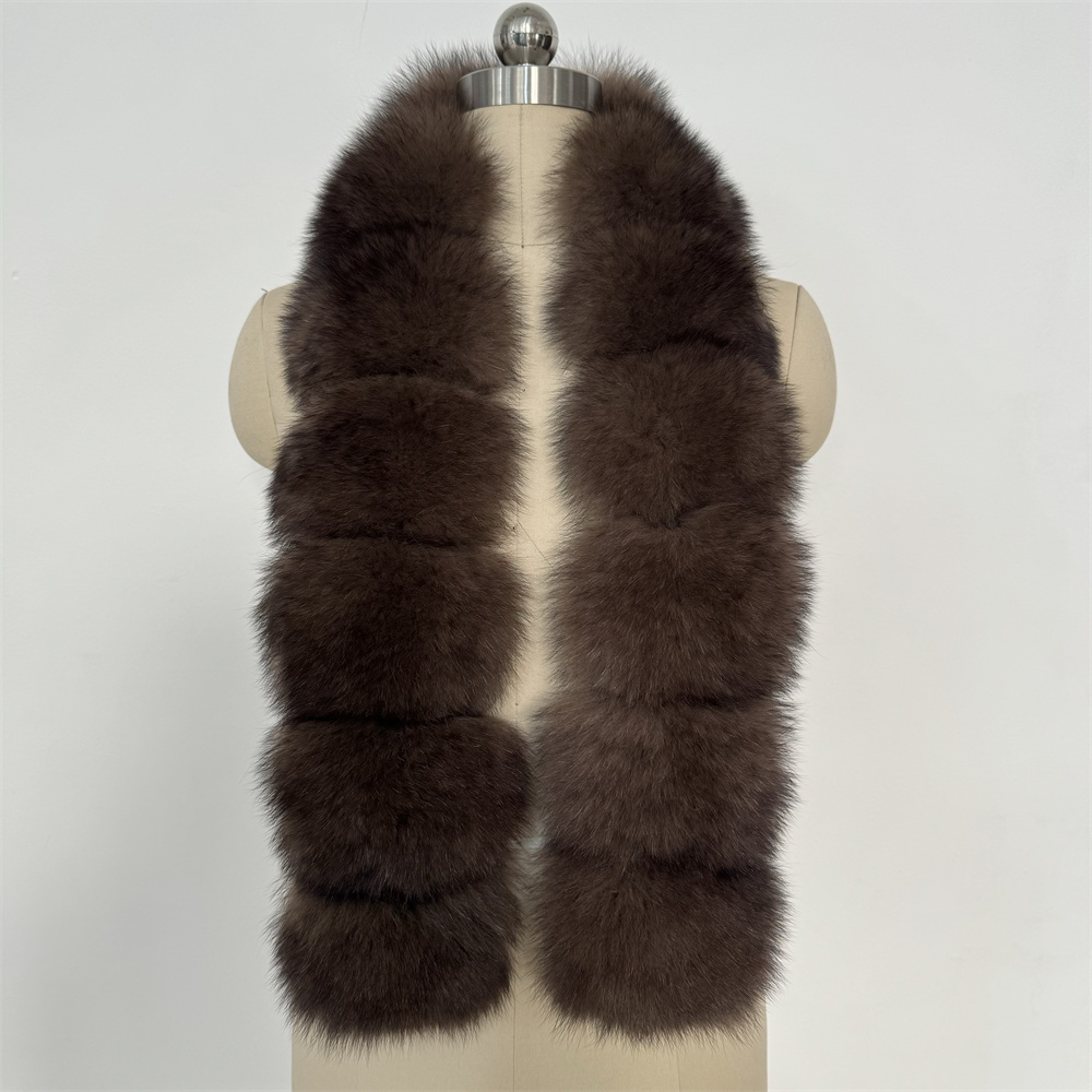 Femmes de luxe chaud réel fourrure de renard châle hiver dames en peluche écharpe enveloppes longue Cape écharpes