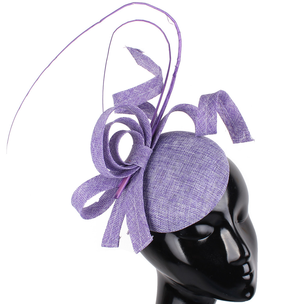 Chapeau de mariée élégant, fascinateur de mode, chapeau de fête pour femme, accessoire capillaire pour course, église, cocktail, coiffe, bijou de tête