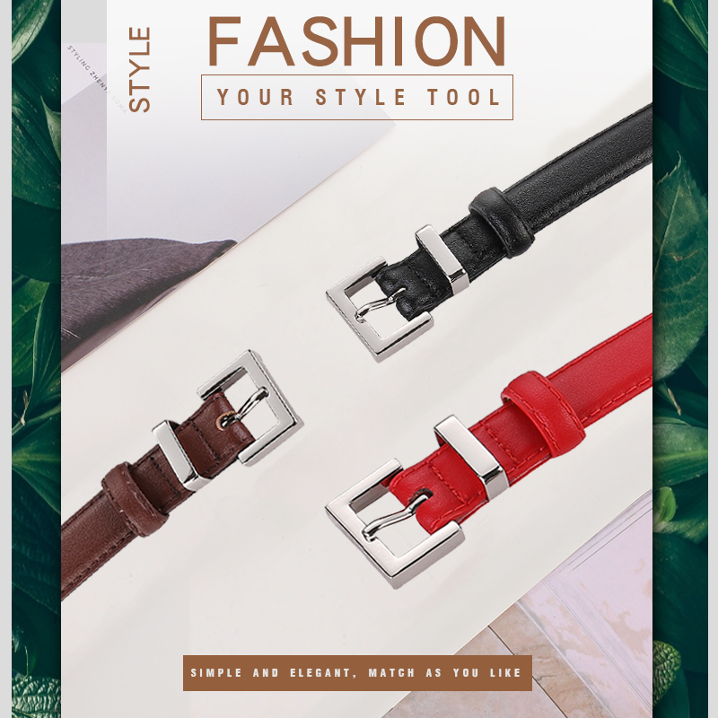 Ceinture carrée en cuir véritable pour femme, ceinture en cuir de vachette, décoration de taille de luxe, mode coréenne, haute qualité