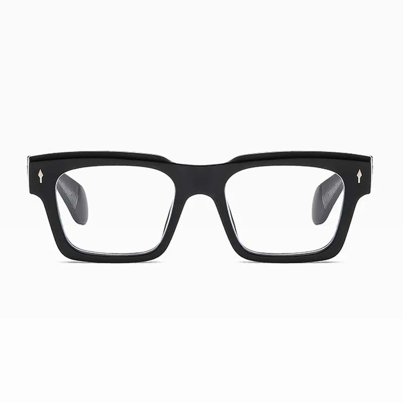 ChimSquare-Monture de lunettes pour hommes et femmes, lentille transparente, lunettes de marque, style coloré, 03/Life Street