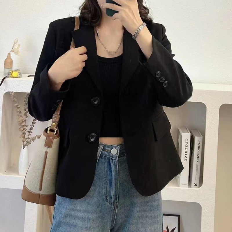 Veste pour femmes courte découpée décontracté printemps vêtements coréen Blazers automne tenues tendance femmes Blazer costumes couture 2025 manteau
