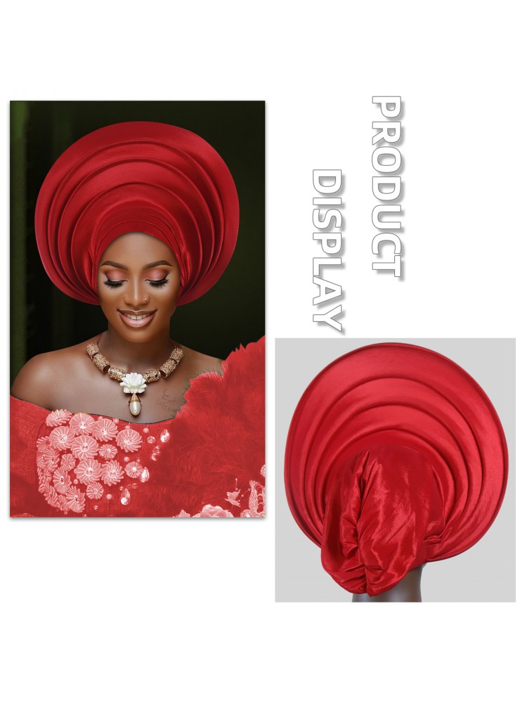 Nouveau Turban Africain 2026, Auto Gele Nigérian, Foulards de Tête Auto Gele, Bonnets Turban pour Femmes, Geles de Mariage, Bonnets Musulmans