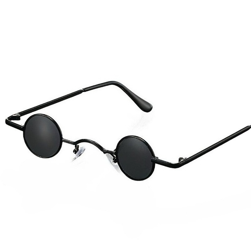 1 paire de petites lunettes rondes amusantes pour hommes et femmes, petites lentilles tendance, célèbre sur Internet, petit cadre rond rétro drôle