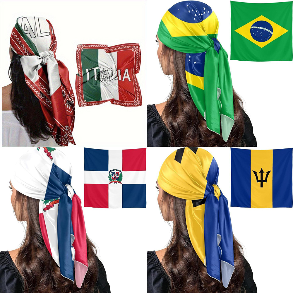 Foulard motif drapeau National bandeau de sport bandeau carré pour bandeau de Football bandeau de Yoga pour hommes et femmes