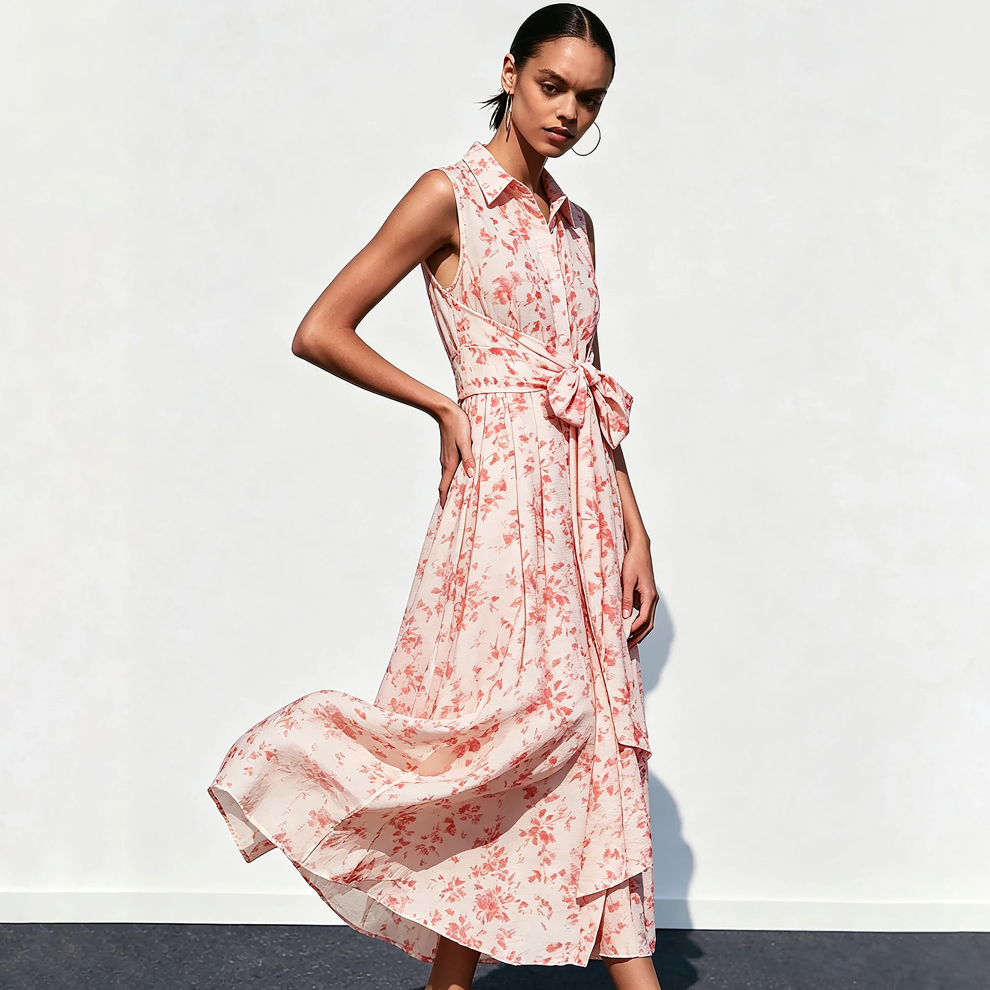 CHCH Robe pour femme, mode classique, robe d'été élégante, style français, design floral haut de gamme, robe féminine