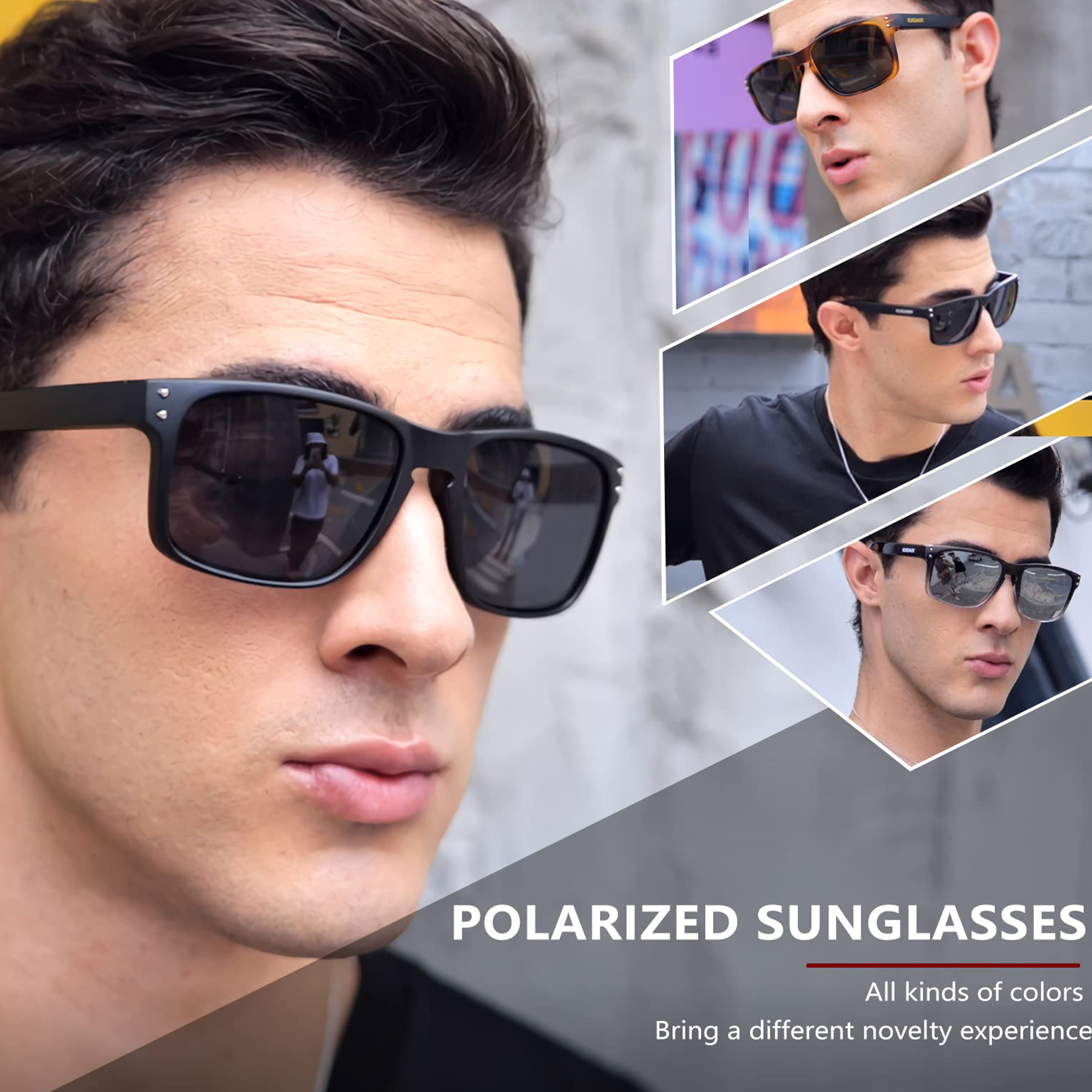 Lunettes de soleil polarisées pour hommes et femmes, lunettes de sport, de conduite, de pêche, Protection UV400