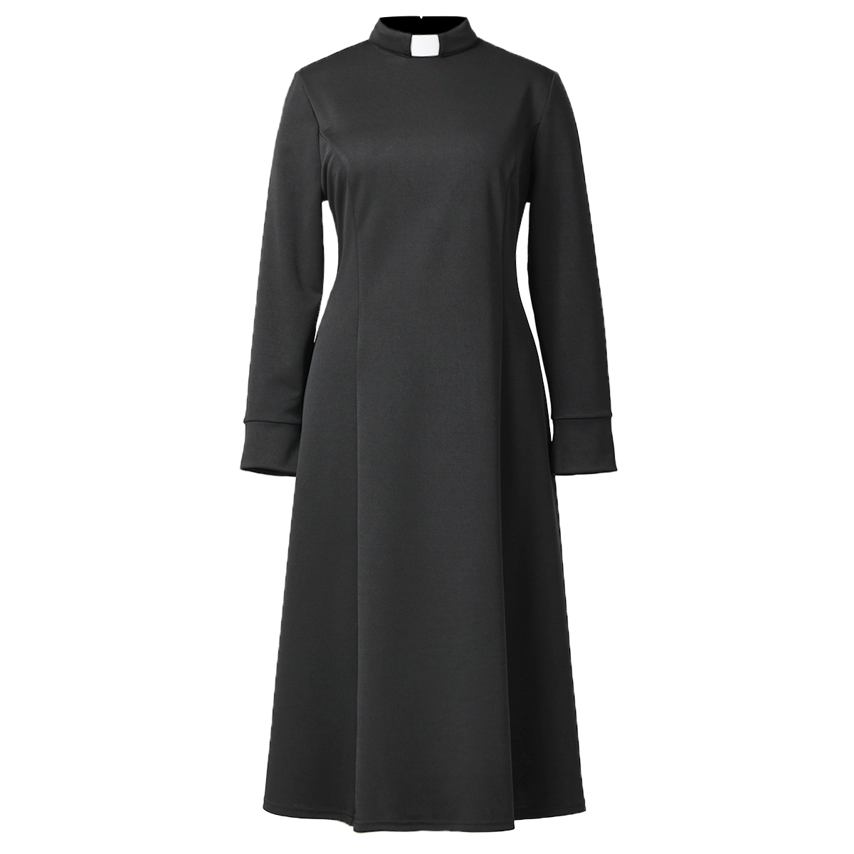 Robes de clergé pour femmes, chorale d'église catholique, pasteur, nonne, ministre, col à languettes, vêtements de soutane