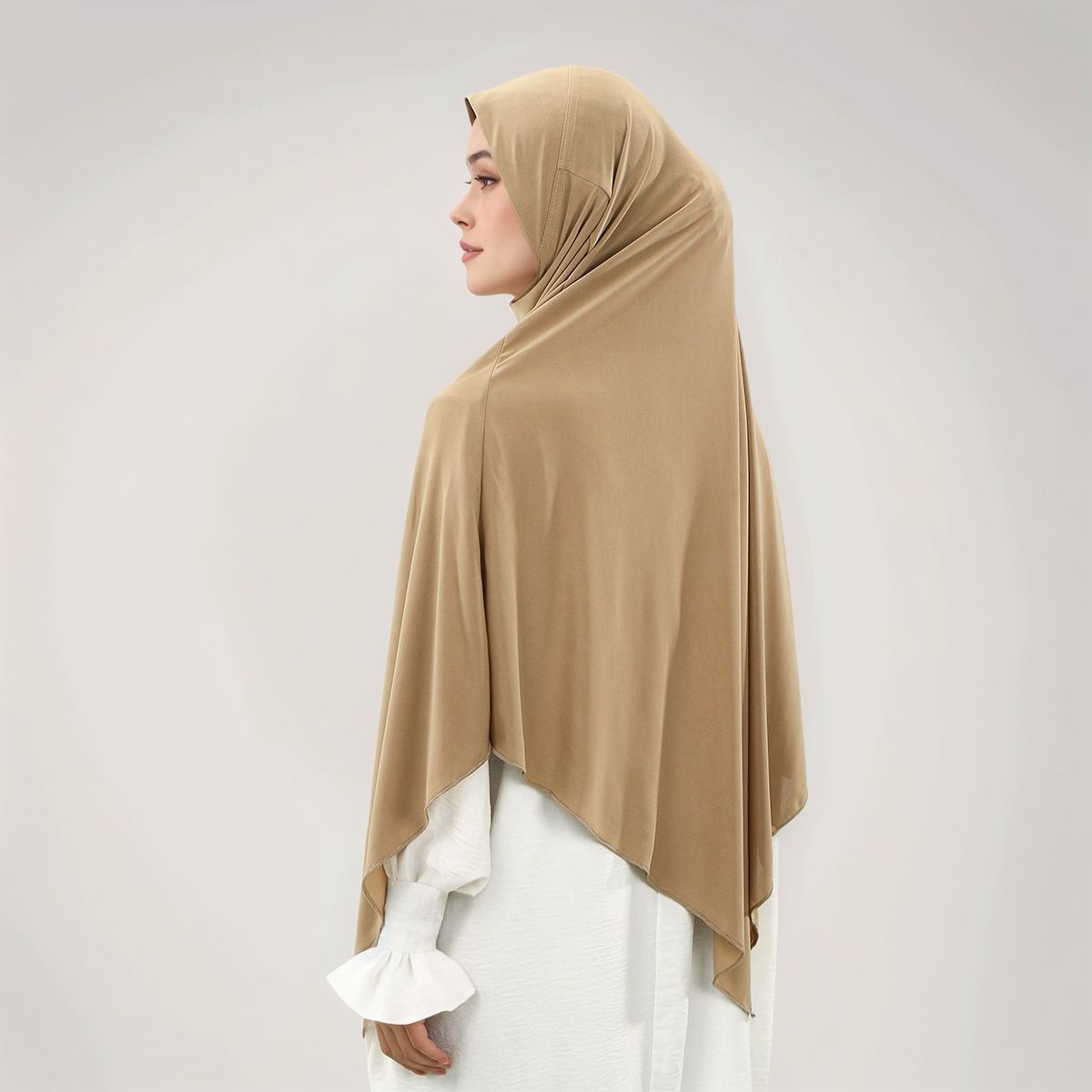 Mousseline Hijab instantané pour femme grand foulard de couleur unie Long châle écharpe Islam Hijab Ramadan malaisie mouchoir 100*85 cm