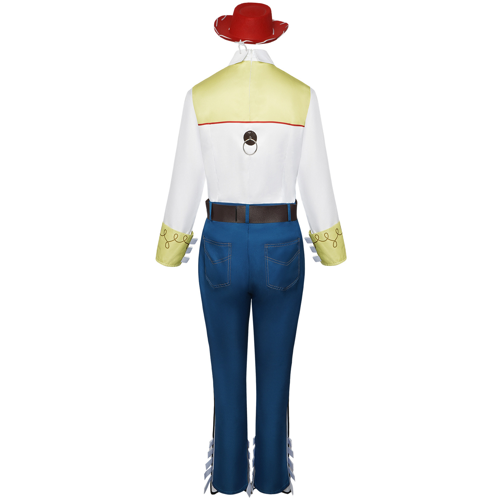 Costume de cowgirl Jessie pour femmes adultes, ensemble complet avec chapeau, tenue de cosplay de cowboy western, déguisement pour Halloween, carnaval, fête