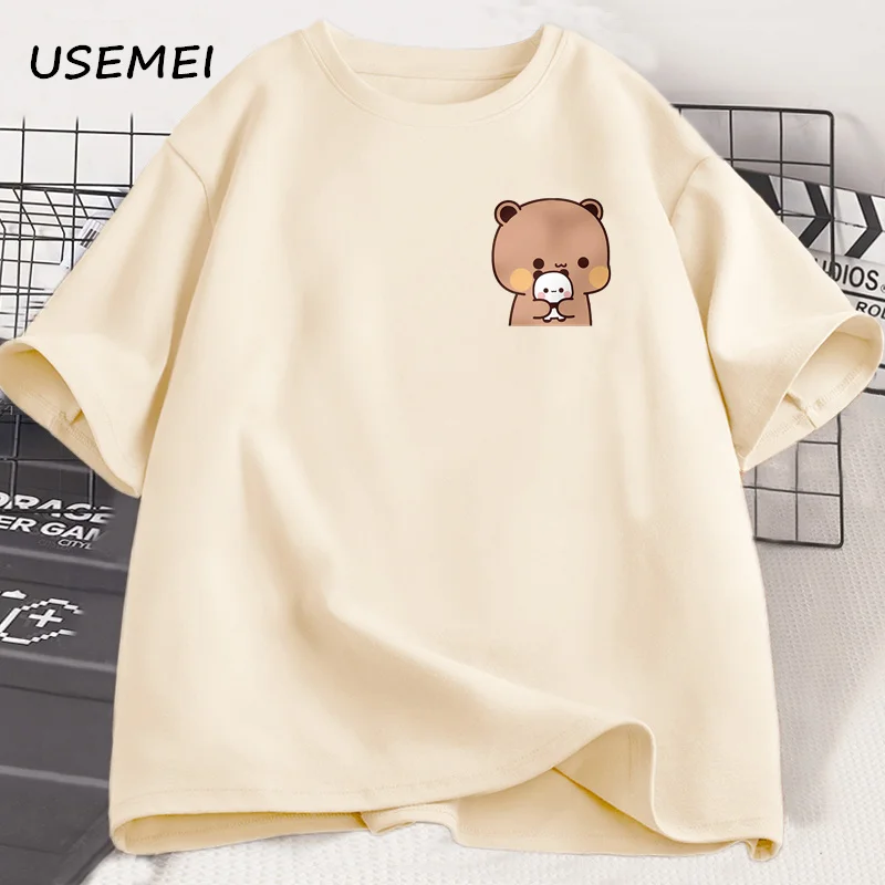 Panda ours Bubu Dudu et leurs bébés T-shirt mode drôle Couple T-shirt femmes hommes mode décontracté à manches courtes t-shirts vêtements
