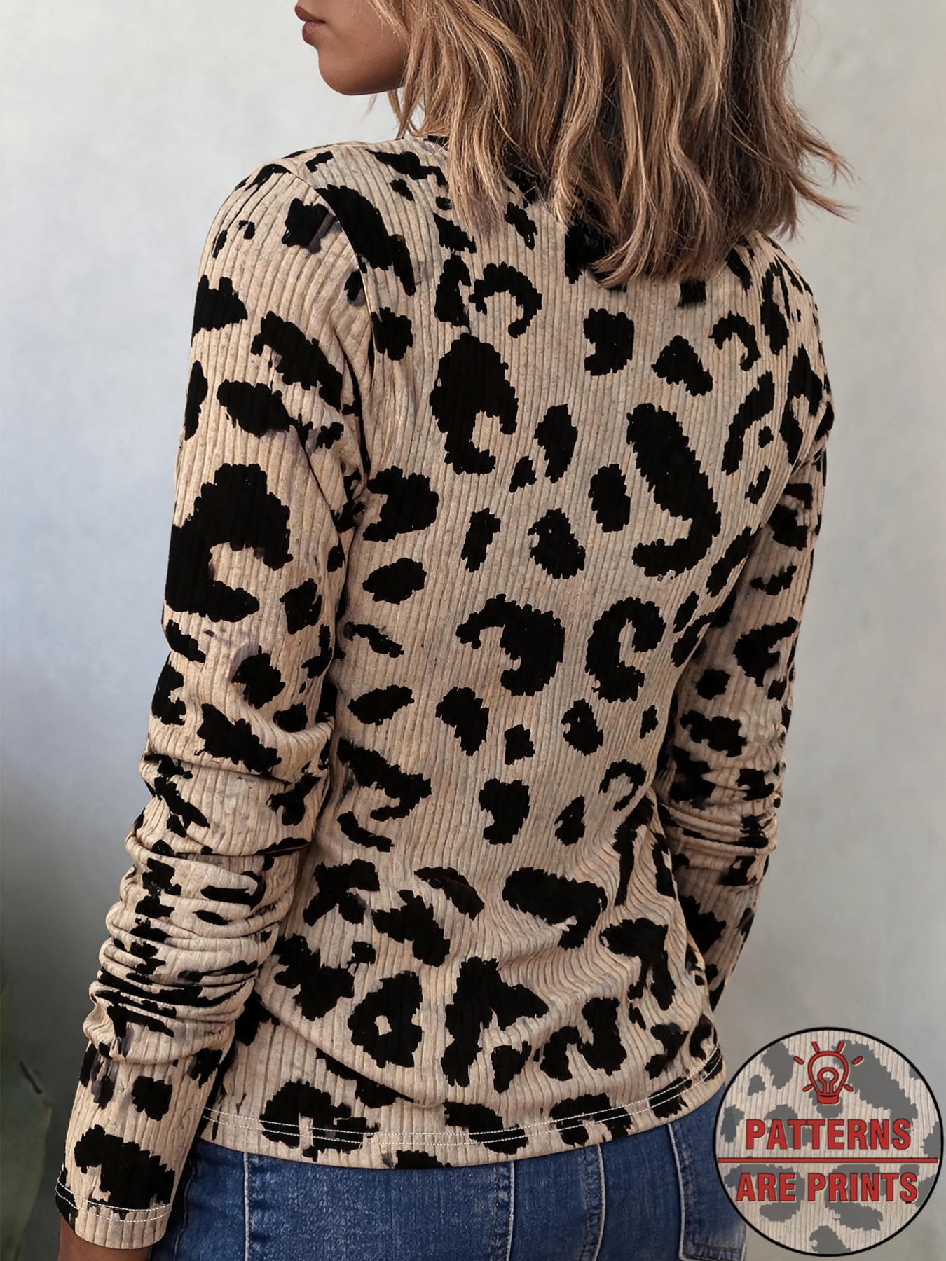 Haut à manches longues pour femmes, imprimé classique peau d'animal léopard, col rond, cadeau pour la fête d'automne, vêtement décontracté pour tous les jours, vêtements pour femmes