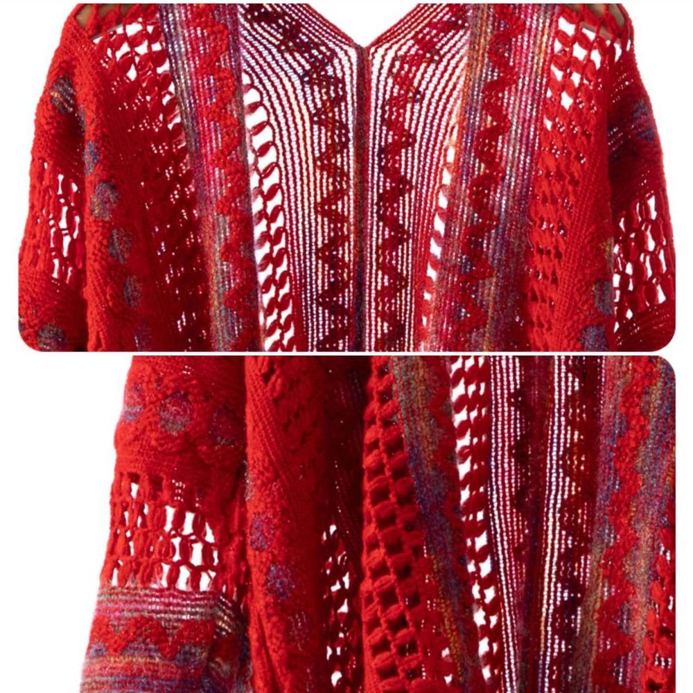 Châle tricoté bohème pour femmes, Style ethnique, enveloppes creuses, écharpe, manteau pour dames, Cape à pampilles