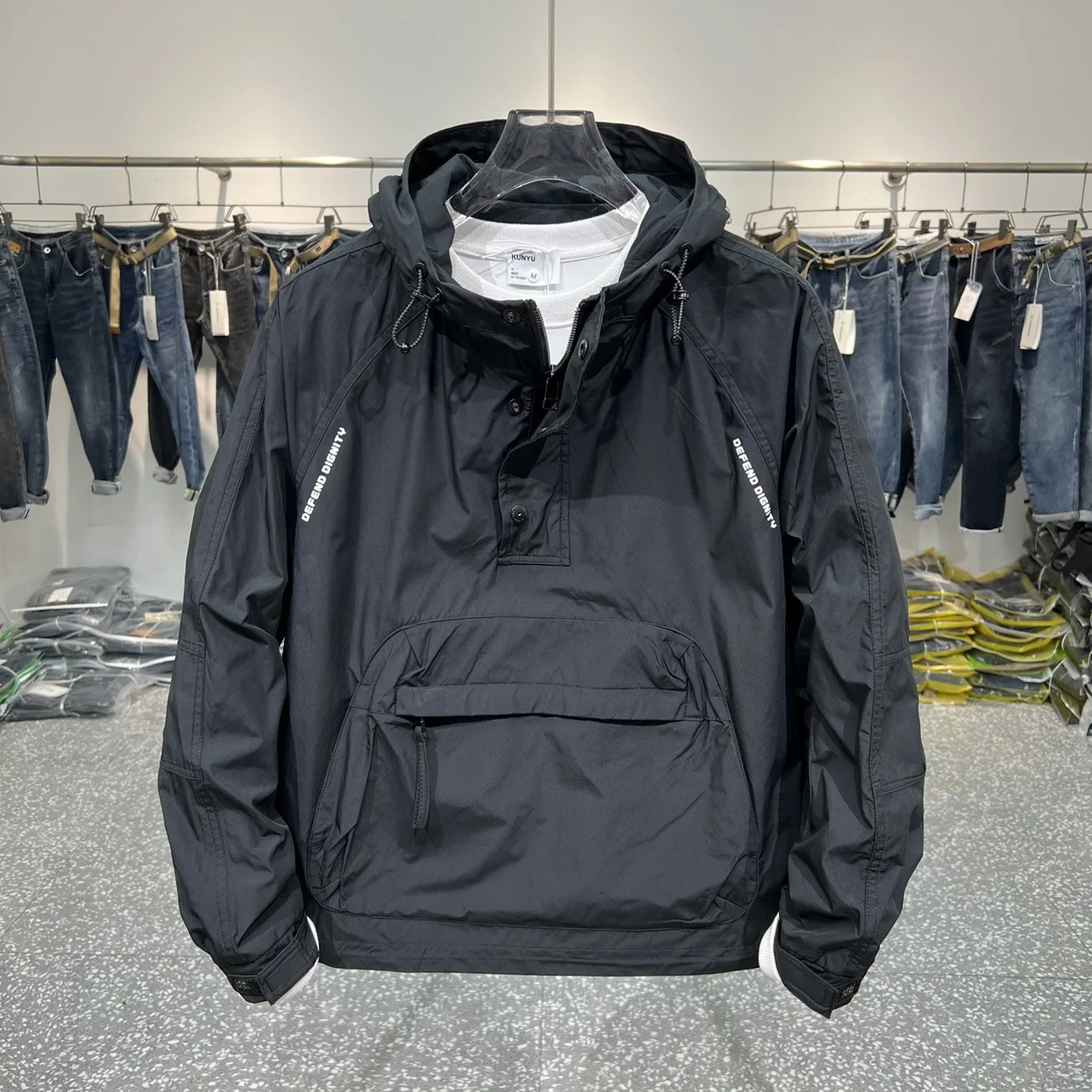 Veste zippée multi-poches pour hommes, vestes de mode coréenne, veste de travail de rue décontractée, coupe couvertes, pilote de baseball trempé