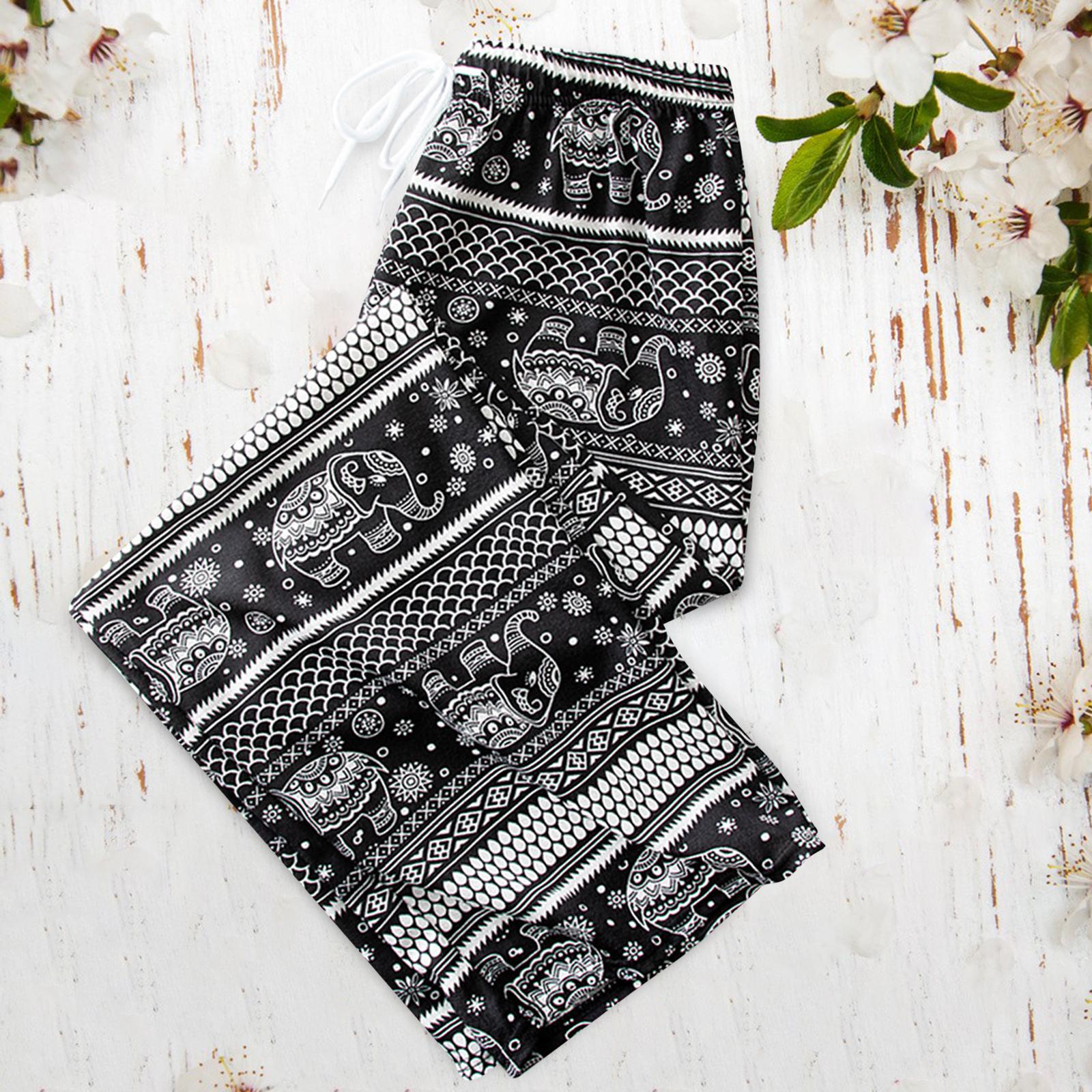 Sarouel pour femmes, tenues taille haute, éléphant thaïlandais, vêtements décontractés, jambes larges, pantalons Hippie pour salon, Yoga, hommes