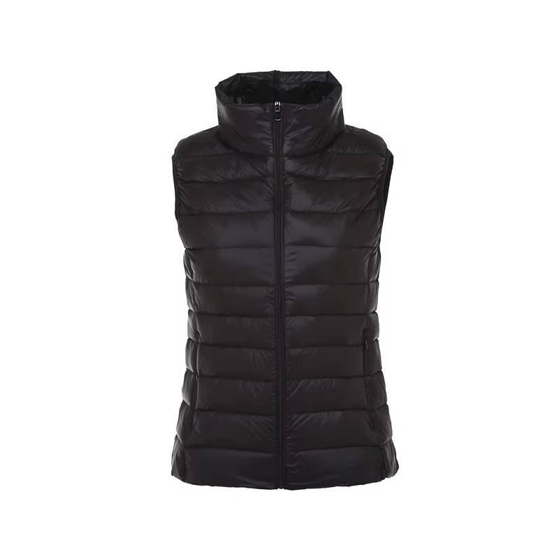 Gilets sans manches pour femmes, vestes d'hiver tendance, manteaux matelassés en coton pour hommes, gilets chauds à col montant pour femmes, vêtements