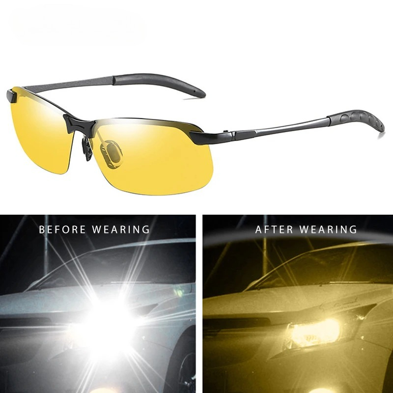 Lunettes de soleil polarisées photochromiques pour hommes, pour la conduite, la pêche, caméléon, changement de couleur, Vision jour et nuit, UV400