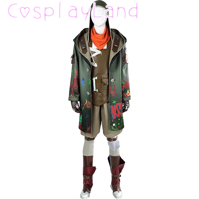 Arcane Ekko Costume LOL Ekko Cosplay Costume noël nouvel an bande dessinée Con hommes Costume jeu tenue veste bottes taille personnalisée