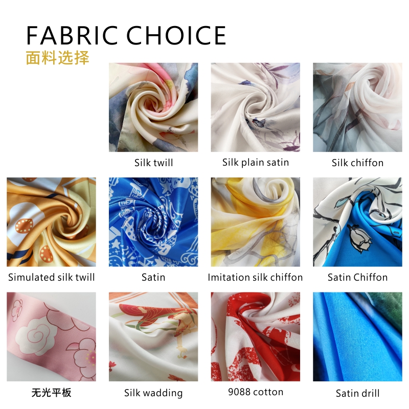 Injplanchers f personnalisé en satin sergé de mûrier, impression numérique, impression d'écran, motif, logo, châle, conception professionnelle, accessoires de déclin