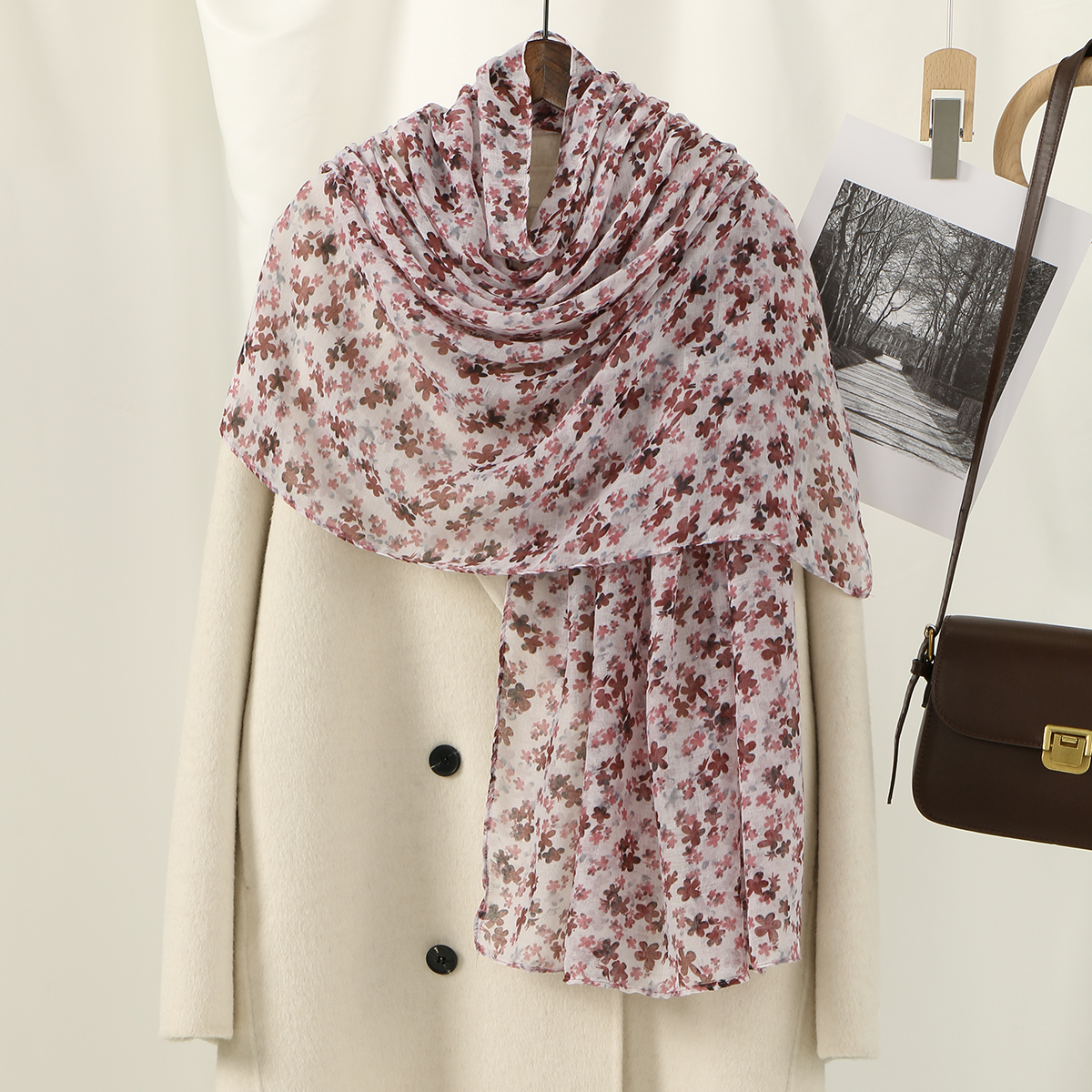 Foulard Hijab en Viscose imprimé Floral pour femme musulmane, châles doux, couvre-chef respirant d'été, Turban islamique