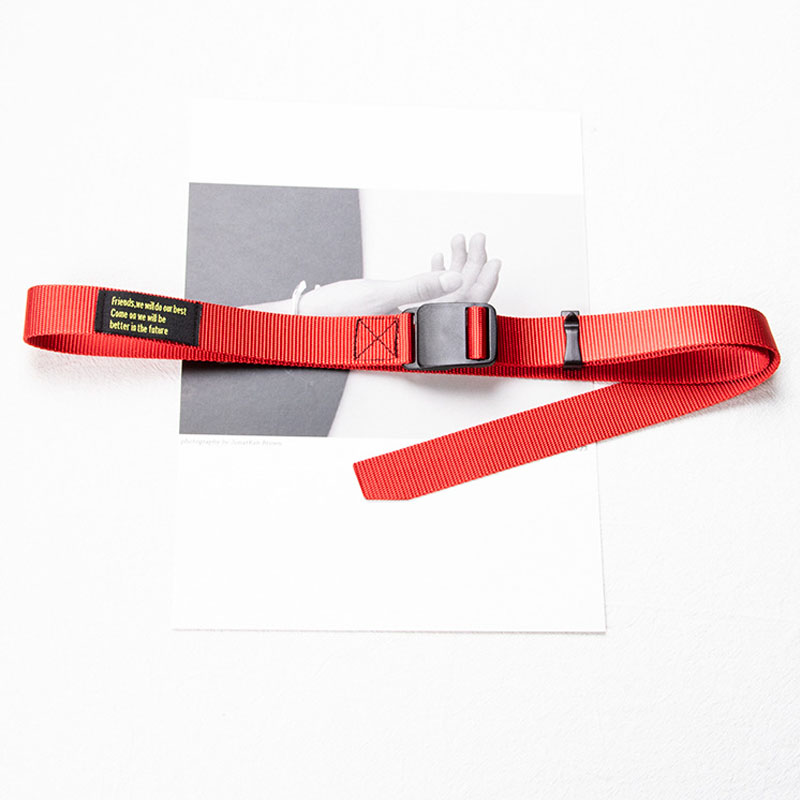 Toile ceinture étroite unisexe tendance Hip Hop Punk Y2k jean manteau ceinture mode décontracté Sports de plein air tactique Nylon jeunesse ceinture