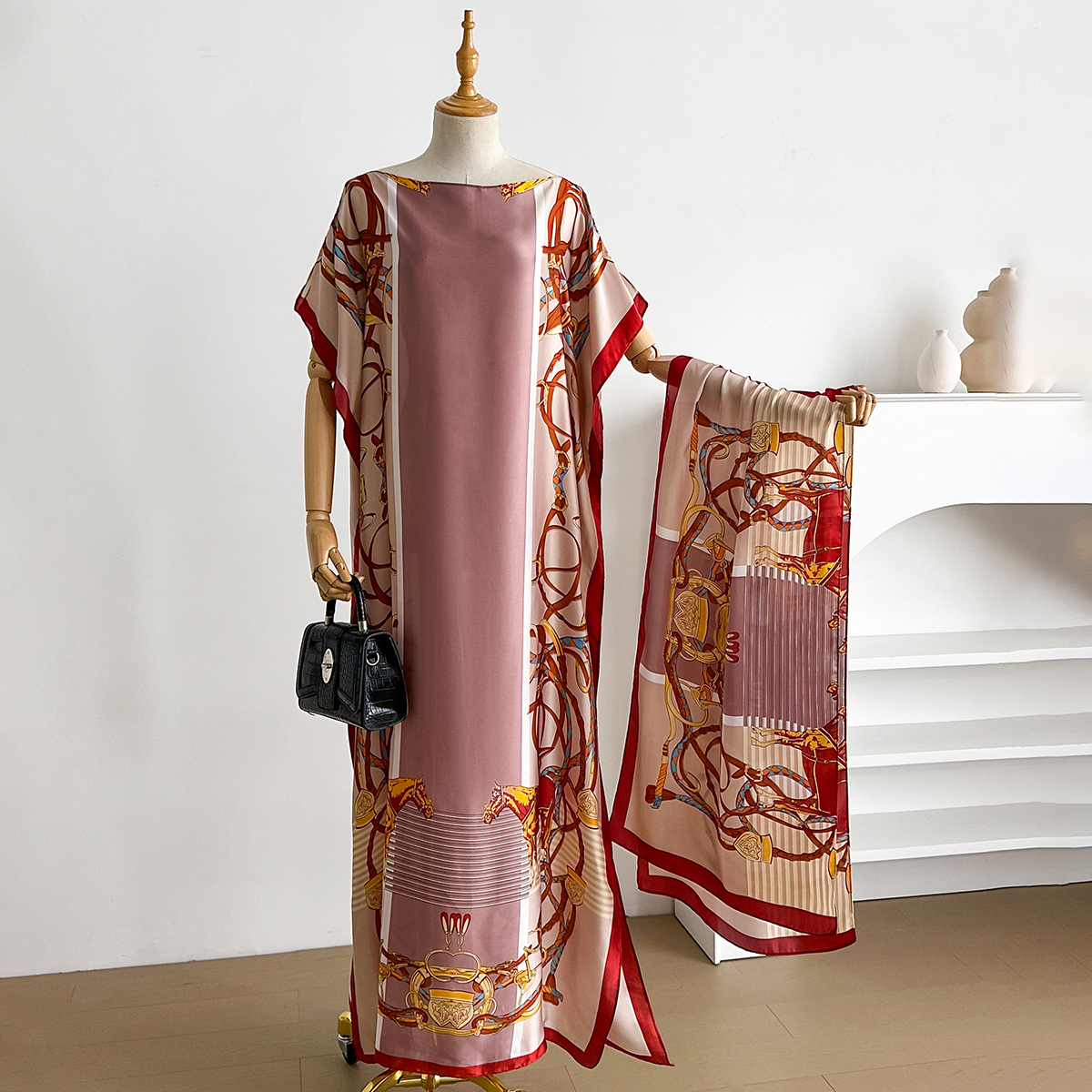 Robes africaines pour femmes, nouvelle mode d'été 2021, élégantes, en soie imprimée, longue, Hijab, Kaftan, surdimensionnées, Abaya du koweït