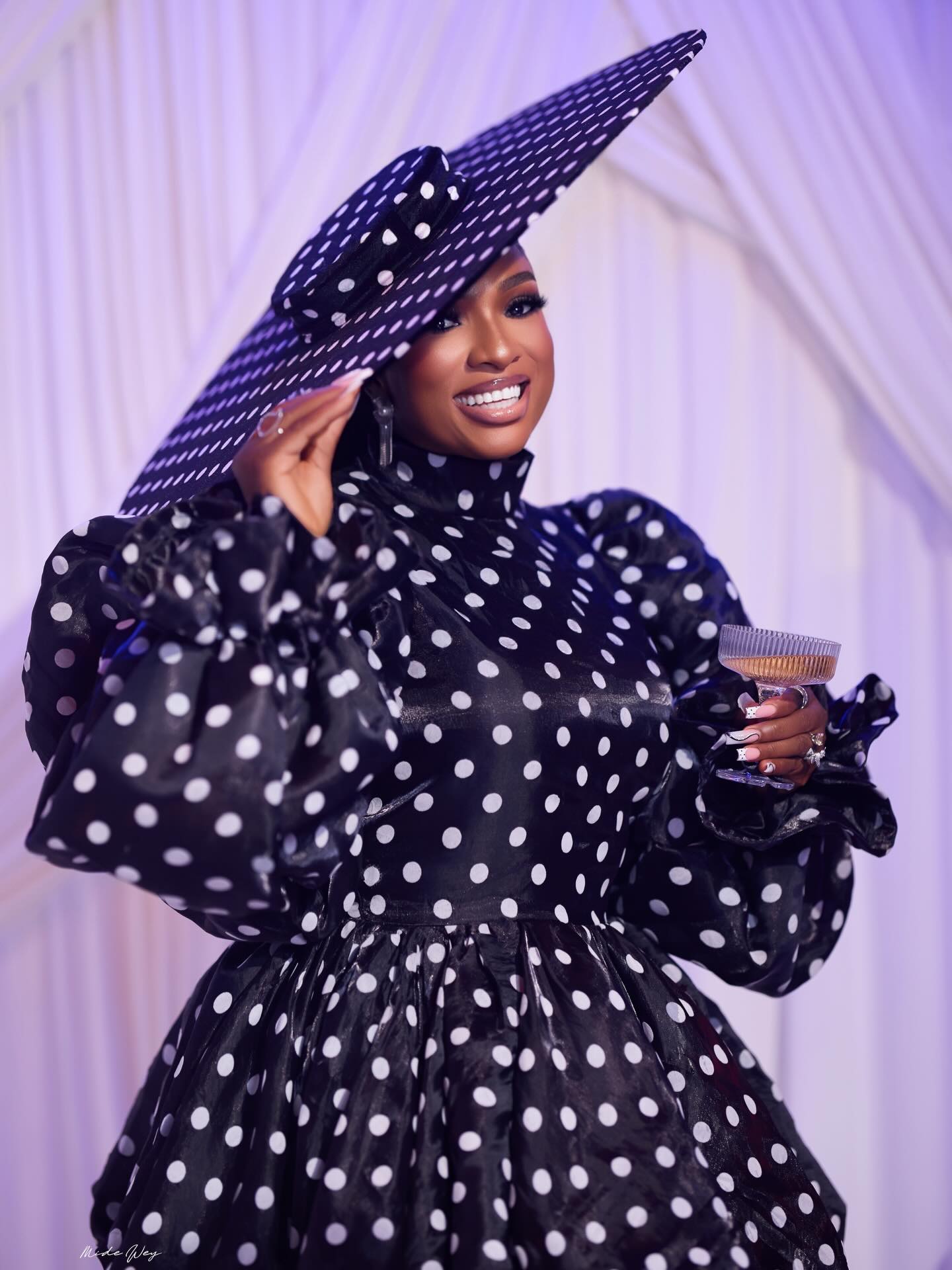 Robes courtes à pois pour femmes avec manches bouffantes, style africain, pour les fêtes
