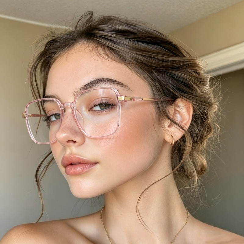 Lunettes de lecture transparentes surdimensionnées pour femmes, 1/2 pièces, lunettes légères rose bleu pour le bureau et l'usage quotidien